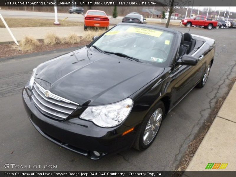 Brilliant Black Crystal Pearl / Dark Slate Gray 2010 Chrysler Sebring Limited Convertible