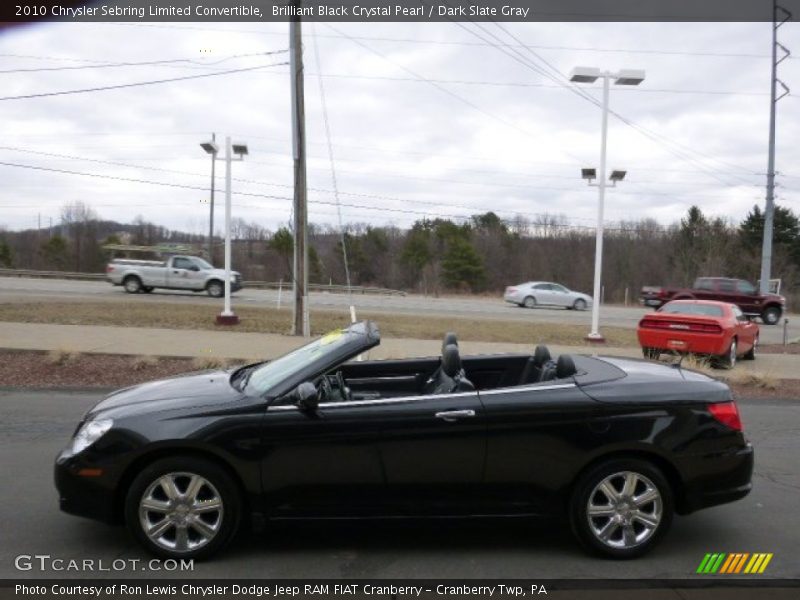 Brilliant Black Crystal Pearl / Dark Slate Gray 2010 Chrysler Sebring Limited Convertible