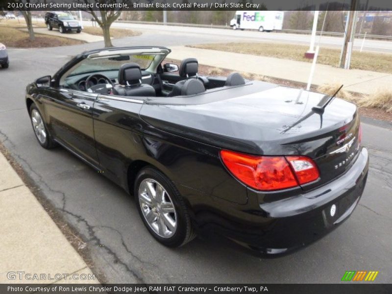Brilliant Black Crystal Pearl / Dark Slate Gray 2010 Chrysler Sebring Limited Convertible