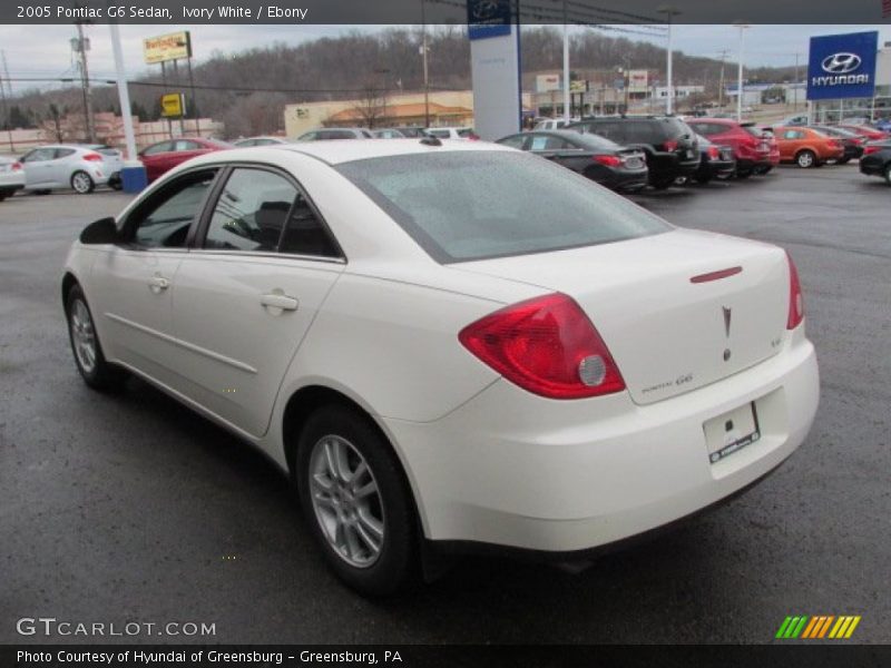 Ivory White / Ebony 2005 Pontiac G6 Sedan