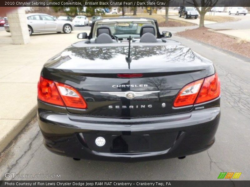 Brilliant Black Crystal Pearl / Dark Slate Gray 2010 Chrysler Sebring Limited Convertible