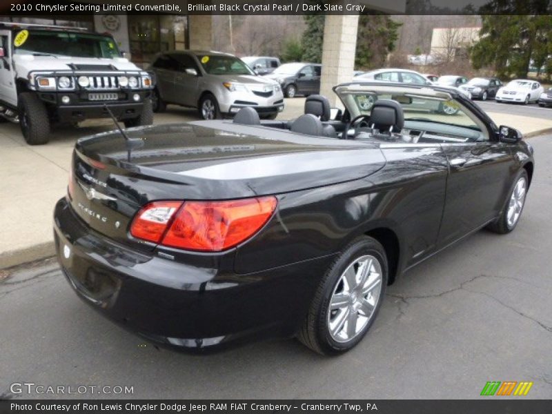 Brilliant Black Crystal Pearl / Dark Slate Gray 2010 Chrysler Sebring Limited Convertible