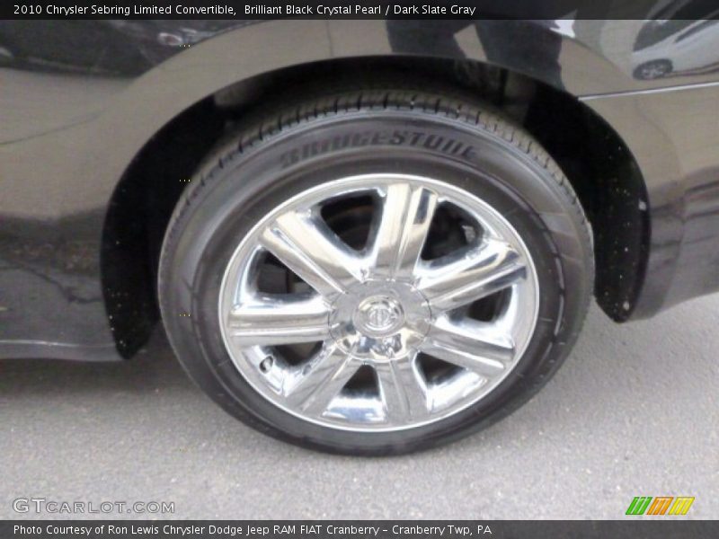 Brilliant Black Crystal Pearl / Dark Slate Gray 2010 Chrysler Sebring Limited Convertible