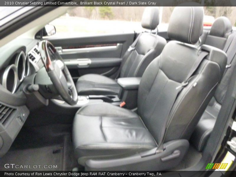 Brilliant Black Crystal Pearl / Dark Slate Gray 2010 Chrysler Sebring Limited Convertible