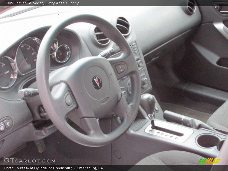 Ivory White / Ebony 2005 Pontiac G6 Sedan