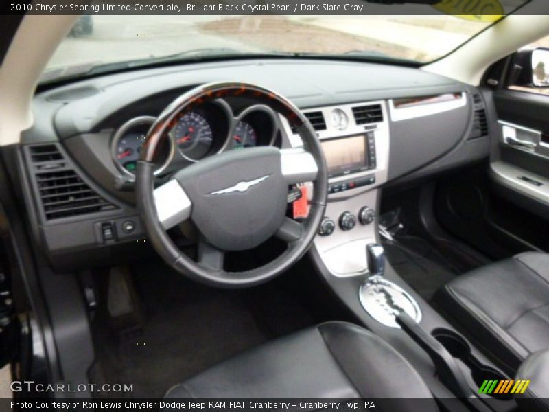 Brilliant Black Crystal Pearl / Dark Slate Gray 2010 Chrysler Sebring Limited Convertible