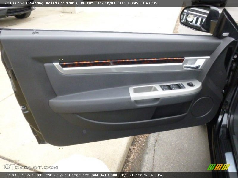 Brilliant Black Crystal Pearl / Dark Slate Gray 2010 Chrysler Sebring Limited Convertible