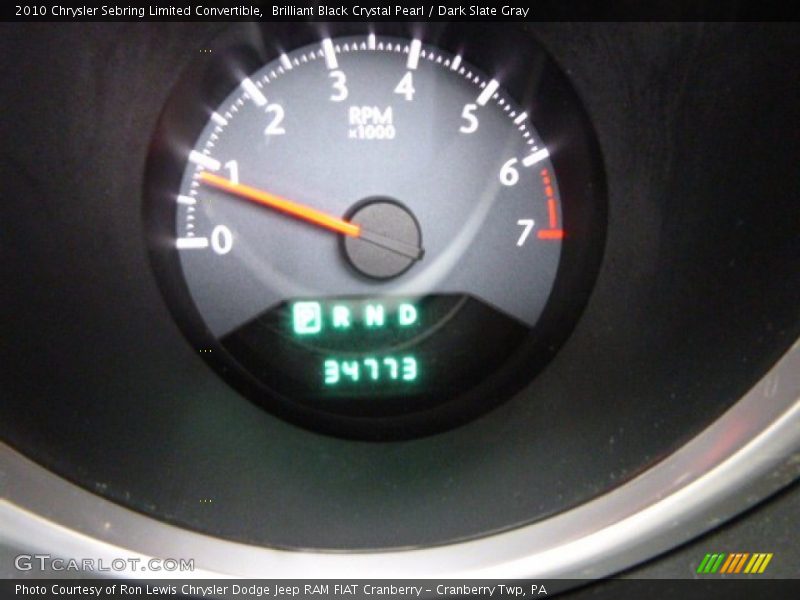 Brilliant Black Crystal Pearl / Dark Slate Gray 2010 Chrysler Sebring Limited Convertible