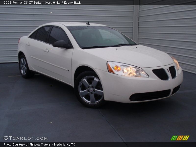Ivory White / Ebony Black 2008 Pontiac G6 GT Sedan