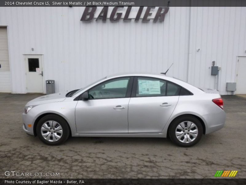 Silver Ice Metallic / Jet Black/Medium Titanium 2014 Chevrolet Cruze LS