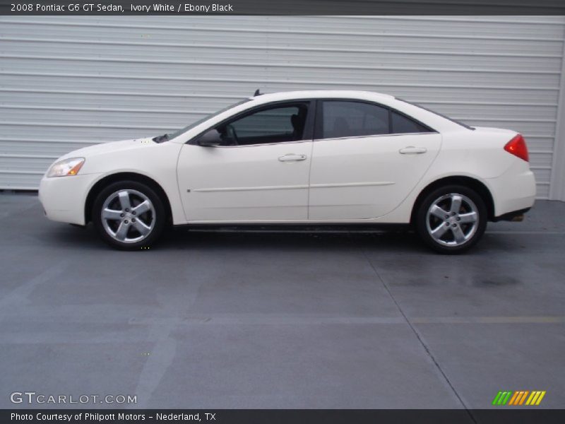 Ivory White / Ebony Black 2008 Pontiac G6 GT Sedan