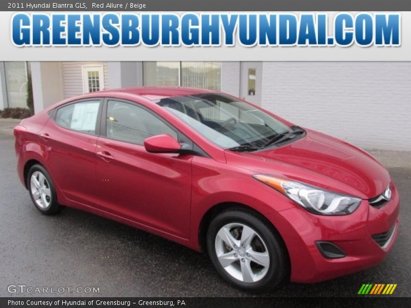 Red Allure / Beige 2011 Hyundai Elantra GLS