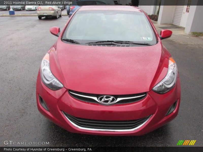 Red Allure / Beige 2011 Hyundai Elantra GLS