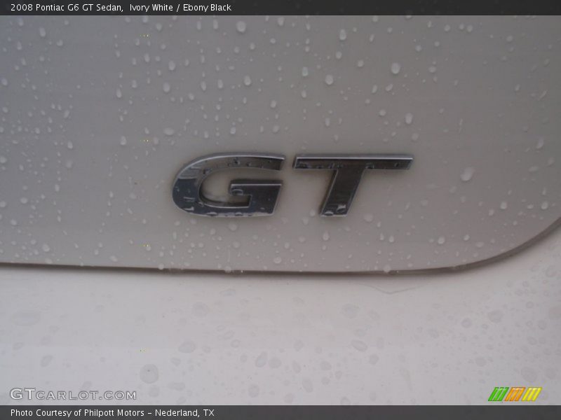 Ivory White / Ebony Black 2008 Pontiac G6 GT Sedan