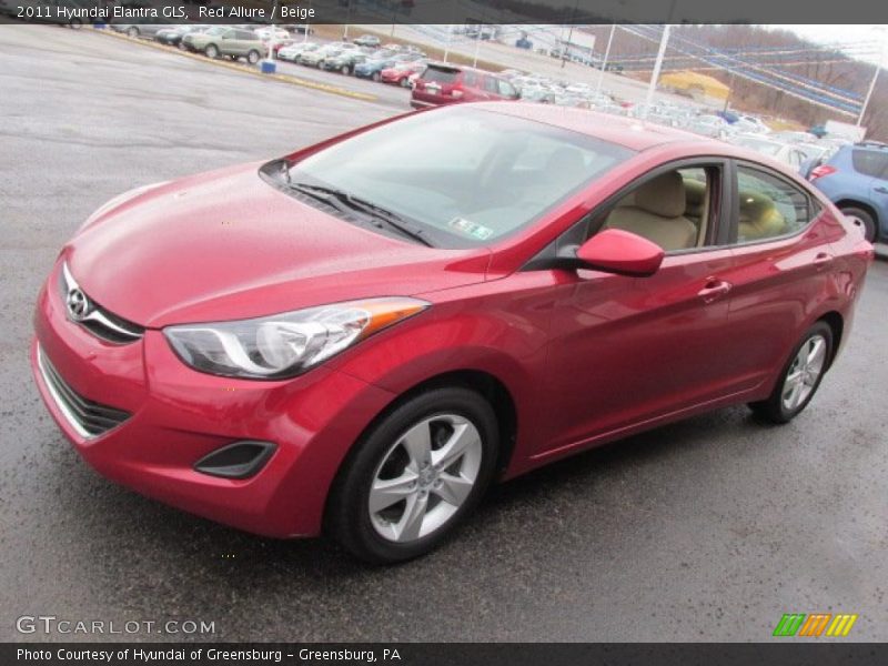 Red Allure / Beige 2011 Hyundai Elantra GLS