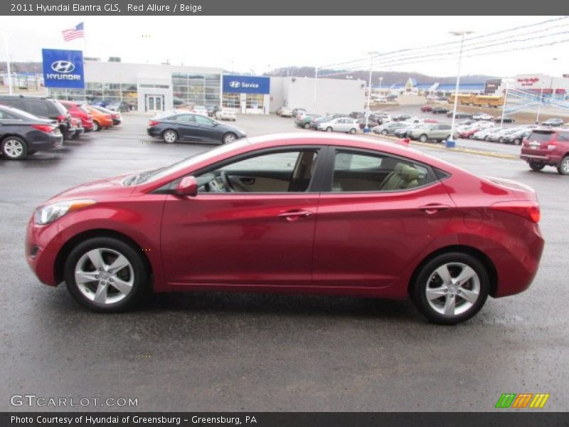 Red Allure / Beige 2011 Hyundai Elantra GLS