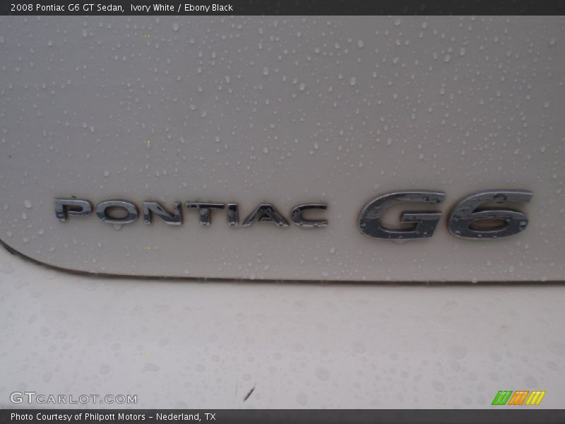 Ivory White / Ebony Black 2008 Pontiac G6 GT Sedan