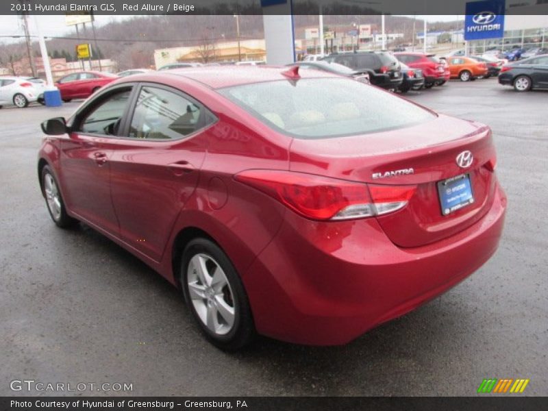 Red Allure / Beige 2011 Hyundai Elantra GLS