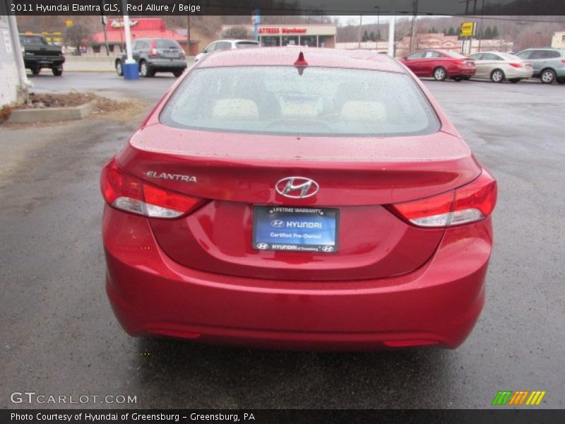 Red Allure / Beige 2011 Hyundai Elantra GLS