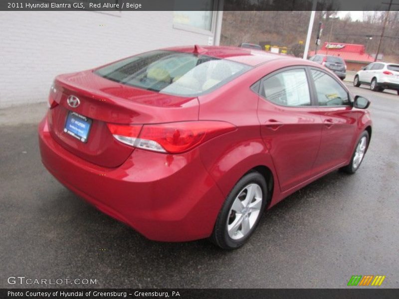 Red Allure / Beige 2011 Hyundai Elantra GLS