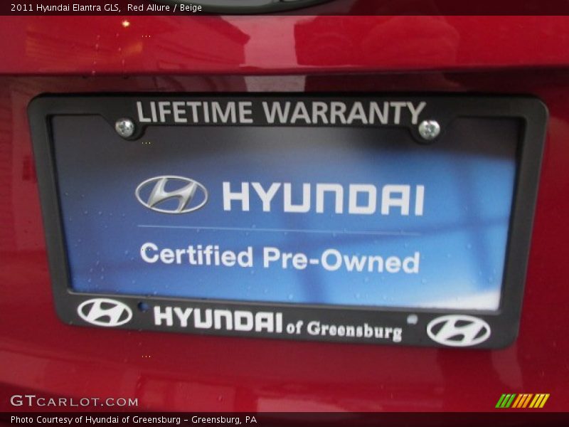 Red Allure / Beige 2011 Hyundai Elantra GLS