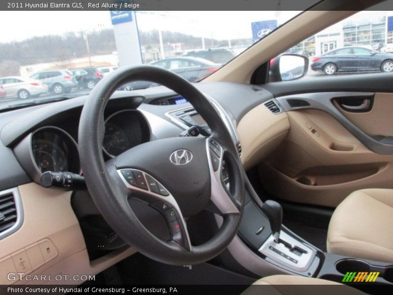 Red Allure / Beige 2011 Hyundai Elantra GLS