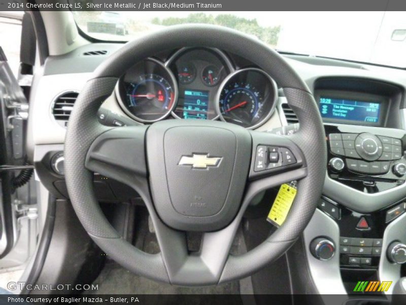 Silver Ice Metallic / Jet Black/Medium Titanium 2014 Chevrolet Cruze LS