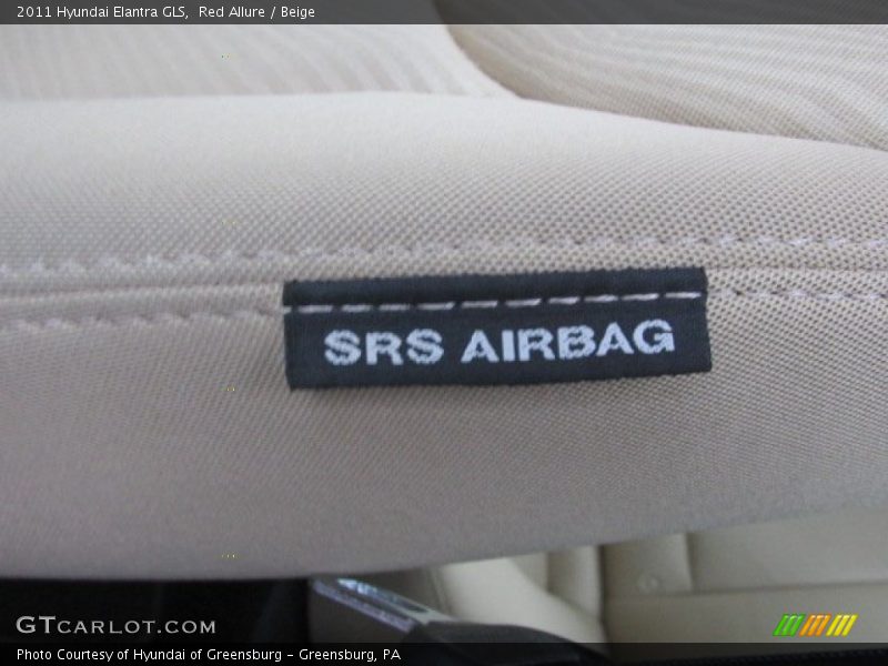 Red Allure / Beige 2011 Hyundai Elantra GLS