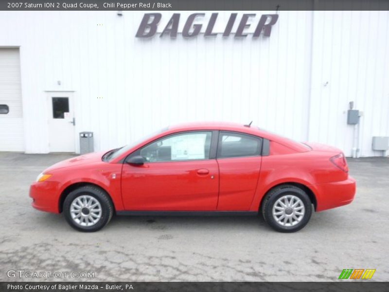 Chili Pepper Red / Black 2007 Saturn ION 2 Quad Coupe