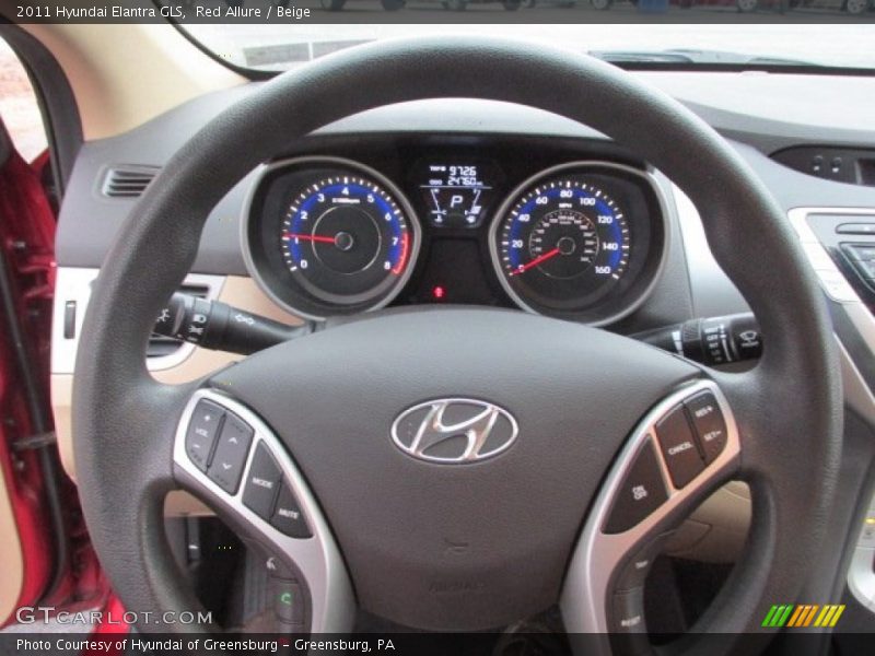 Red Allure / Beige 2011 Hyundai Elantra GLS