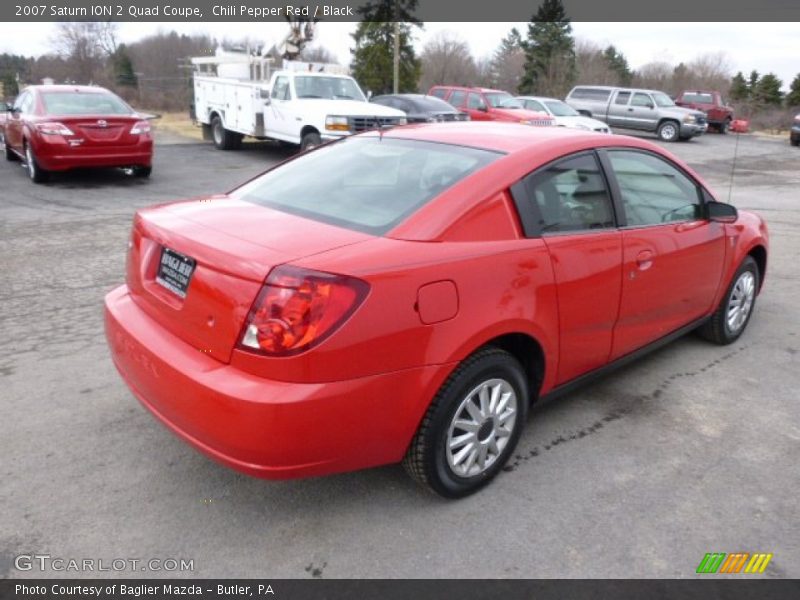 Chili Pepper Red / Black 2007 Saturn ION 2 Quad Coupe