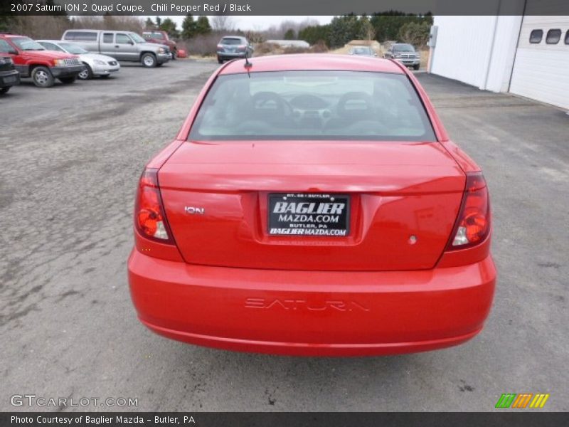 Chili Pepper Red / Black 2007 Saturn ION 2 Quad Coupe