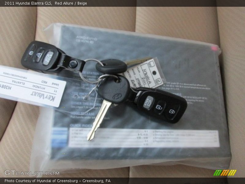 Red Allure / Beige 2011 Hyundai Elantra GLS