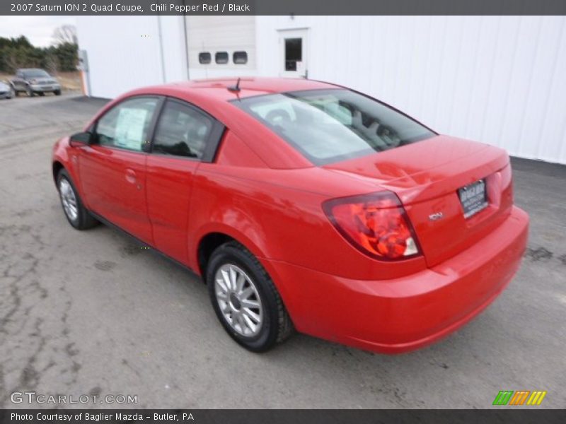 Chili Pepper Red / Black 2007 Saturn ION 2 Quad Coupe