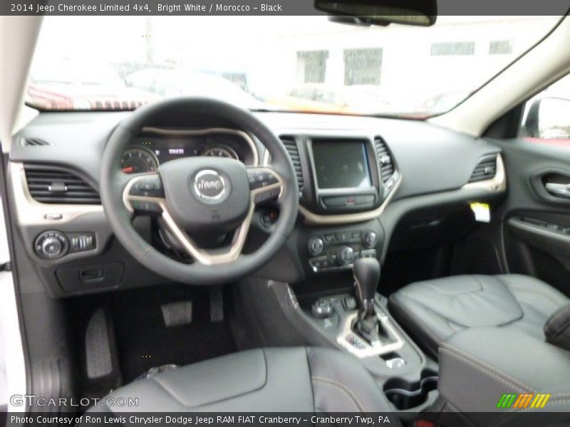 Bright White / Morocco - Black 2014 Jeep Cherokee Limited 4x4