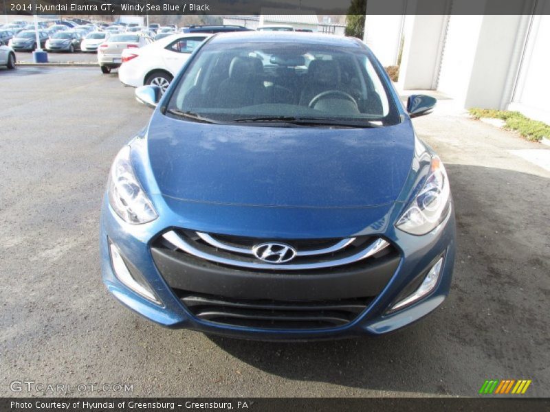 Windy Sea Blue / Black 2014 Hyundai Elantra GT