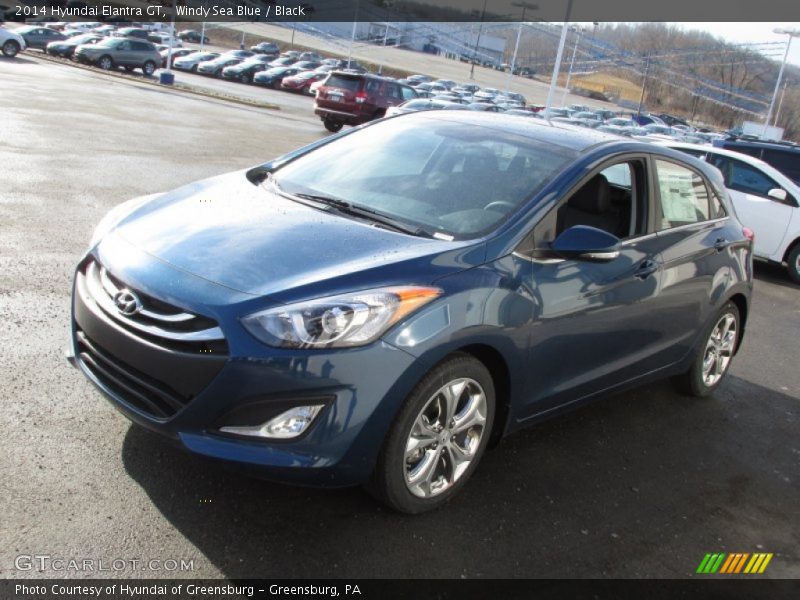 Windy Sea Blue / Black 2014 Hyundai Elantra GT