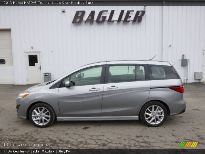 Liquid Silver Metallic / Black 2013 Mazda MAZDA5 Touring