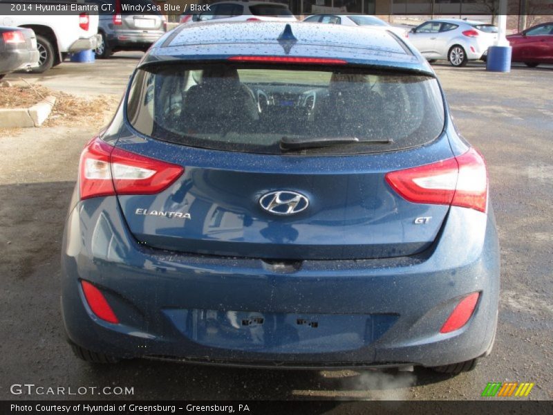 Windy Sea Blue / Black 2014 Hyundai Elantra GT