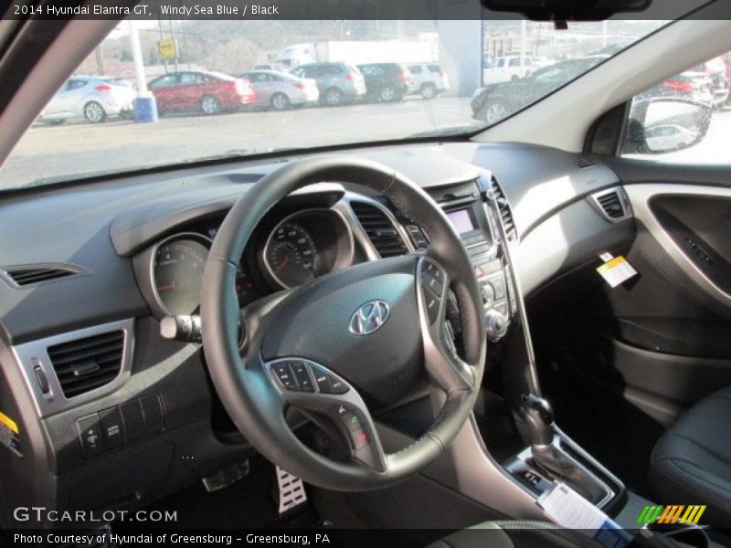 Windy Sea Blue / Black 2014 Hyundai Elantra GT