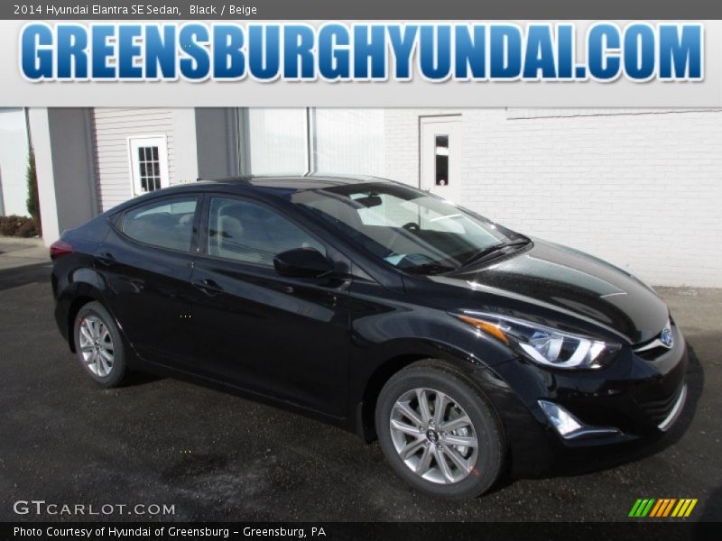 Black / Beige 2014 Hyundai Elantra SE Sedan