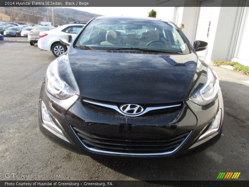 Black / Beige 2014 Hyundai Elantra SE Sedan