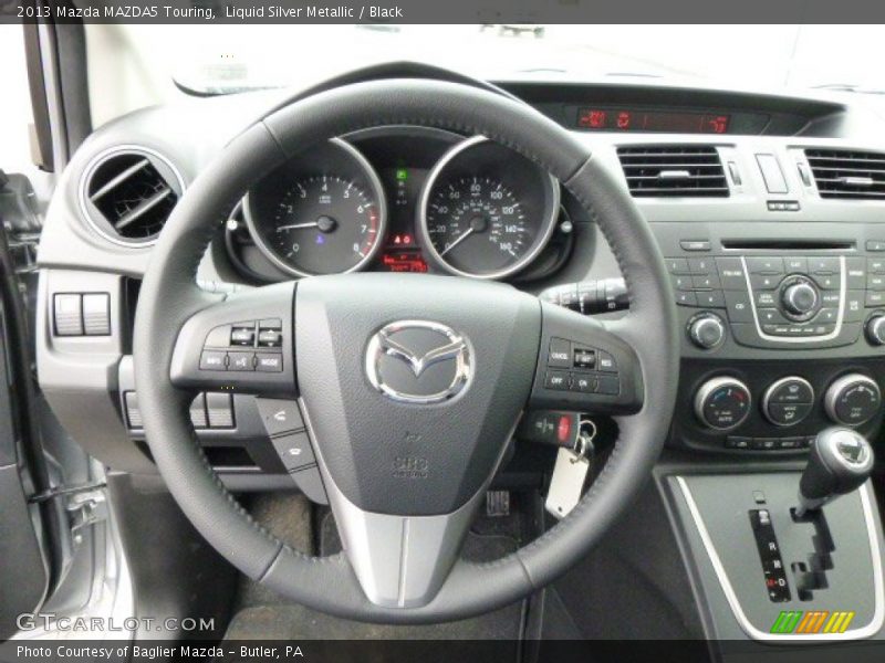 Liquid Silver Metallic / Black 2013 Mazda MAZDA5 Touring