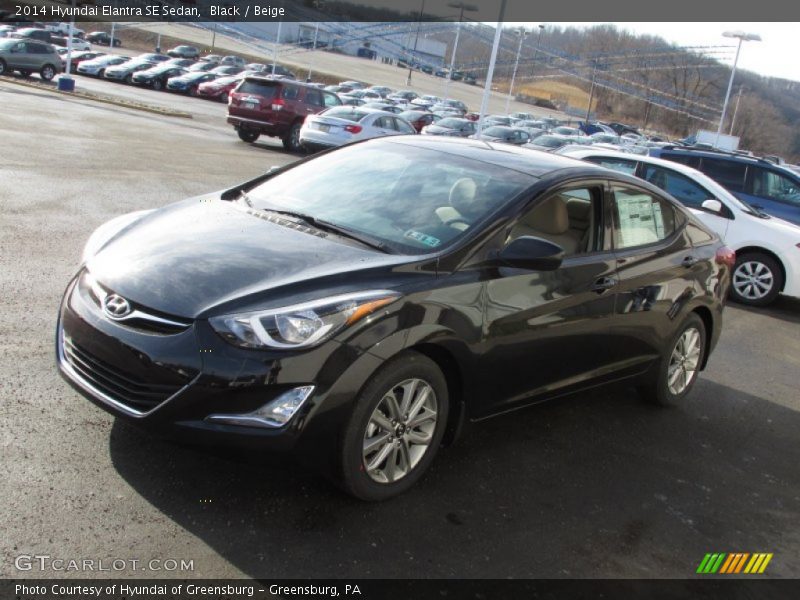 Black / Beige 2014 Hyundai Elantra SE Sedan