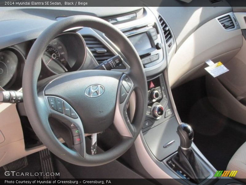 Black / Beige 2014 Hyundai Elantra SE Sedan