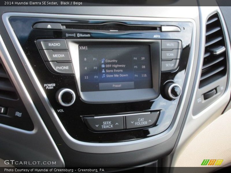 Black / Beige 2014 Hyundai Elantra SE Sedan