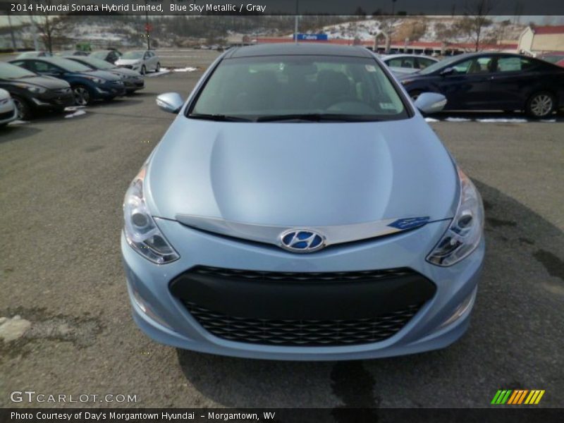 Blue Sky Metallic / Gray 2014 Hyundai Sonata Hybrid Limited