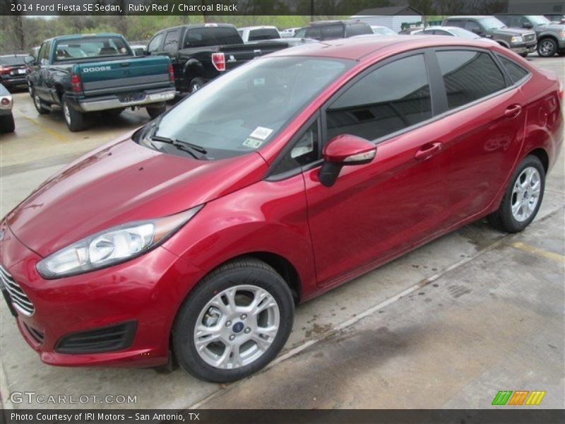 Ruby Red / Charcoal Black 2014 Ford Fiesta SE Sedan