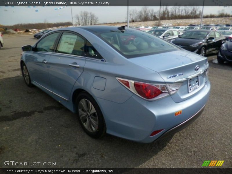 Blue Sky Metallic / Gray 2014 Hyundai Sonata Hybrid Limited