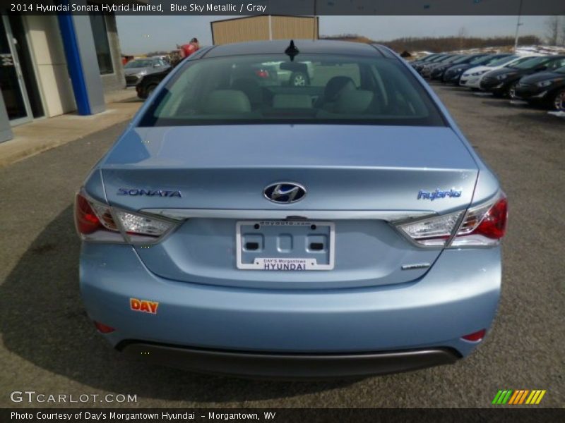 Blue Sky Metallic / Gray 2014 Hyundai Sonata Hybrid Limited